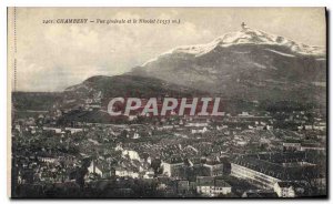 Old Postcard Chambery General view and Nivolet