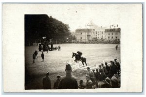 c1910's WWI US Army Horse Competition Germany RPPC Photo Antique Postcard