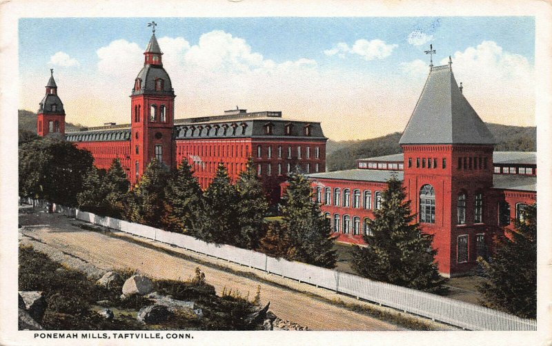 Ponemah Mills, Taftville, Connecticut, Early Postcard, Unused