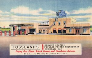 12687 Fossland's Gas Station, Restaurant & Bar, Kenosha, Wisconsin