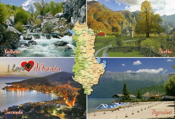 ALBANIA: SPLIT-VIEW & MAP (Valbona/Thethi/Saranda/Pogradeci)