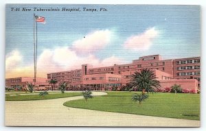 1950s TAMPA FLORIDA NEW TUBERCULOSIS HOSPITAL UNPOSTED LINEN POSTCARD P2722