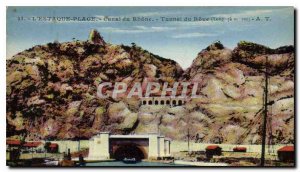 Old Postcard L'Estaque Place Canal du Rhone Rove Tunnel (long 7k 200)
