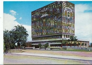 Mexico Postcard - Central Library at The National University of Mexico   8004