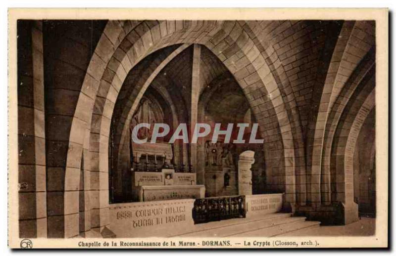 Dormans - Chapel of Reconnaisance of the Marne - The Crypt Old Postcard