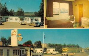 Mont Laurier Quebec Canada Chez Gaston Motel Multiview Vintage Postcard J77130