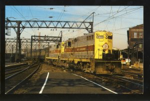 Erie Lackawanna GP-7's Postcard, Train #54, Arrives Hoboken, NJ From Por...