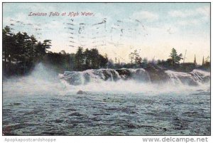 Maine Lewiston Falls At High Water 1907