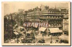 Old Postcard Paris Montmartre Boulevard