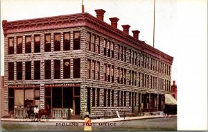 Postcard United States Post Office Building in Moline, Illinois