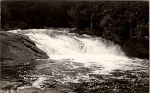 Wisconsin W Branch River Rainbow Falls Menominee Indian Reservation Postcard W16