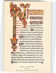 Postcard The Book of Durrow 7th Century Latin Gospel Book