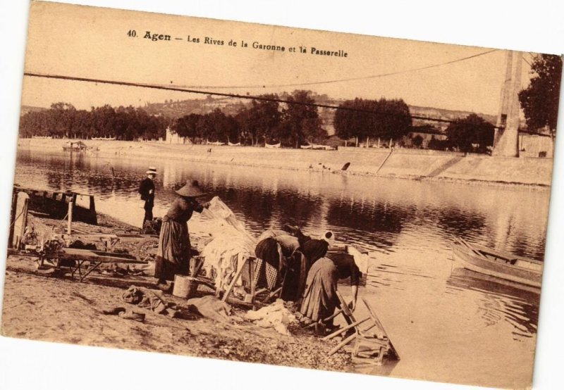 CPA AGEN - Les Rives de la Garonne et la Passerelle (210691)