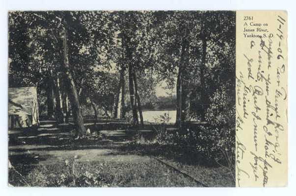 UND/B of A Camp on James River Yankton South Dakota SD 1906