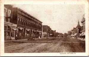 Postcard Lynn Street in Nevada, Iowa~132028