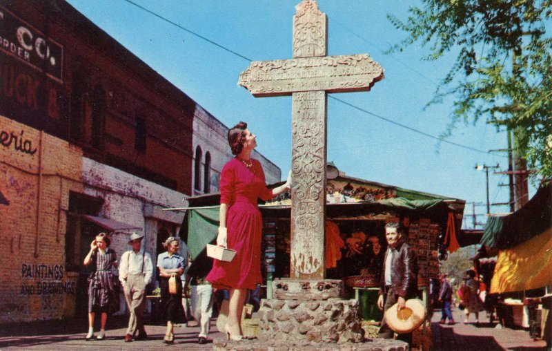 CA - Los Angeles. Olvera Street Historical Cross