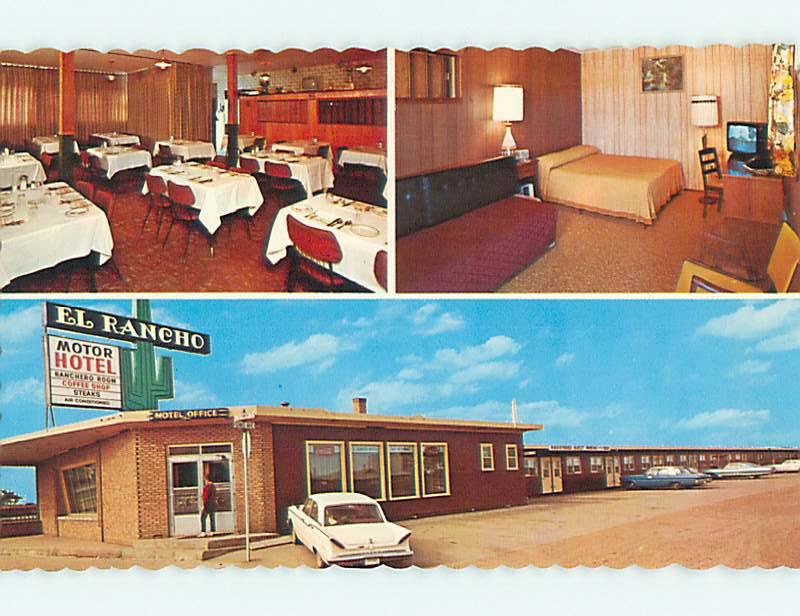 Unused Pre-1980 OLD CARS & EL RANCHO MOTEL IN WEYBURN SK CANADA s6690