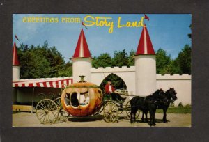 NH Greetings From Story Land Cinderella Pumpkin Coach GLEN NEW HAMPSHIRE PC
