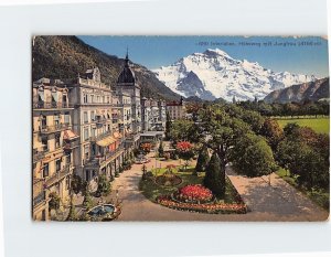 Postcard Höheweg mit Jungfrau, Interlaken, Switzerland