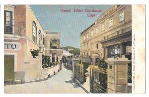 Italy Capri Grand Hotel Quisisana Via Tragara Postcard