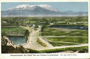 armenia, VAN at Lake Van, Վան, Panorama (1920s) Postcard