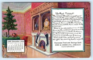 CHICAGO, IL ~ Advertising Calendar GUARANTEE TRUST & SAVINGS BANK 1909 Postcard