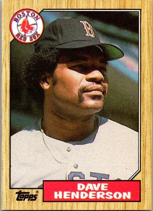1987 Topps Baseball Card Dave Henderson Boston Red Sox sk3205