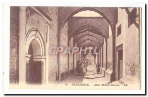 Morocco Marrakeck Old Postcard Arsor Moulay Moussa