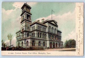 Memphis Tennessee TN Postcard Custom House Post Office Building 1906 Antique