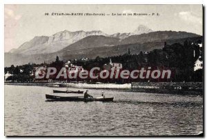 Old Postcard Evian Les Bains Lake And Memises