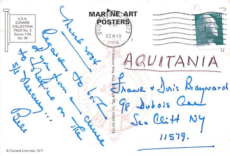 Cunard Line - Europe, America