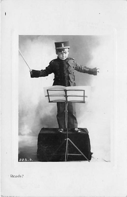 Child dressed as band conductor Child, People Photo 1907 