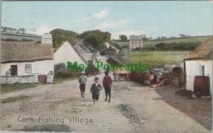 Ireland Postcard - Children in Street, Cork Fishing Village  RS26414