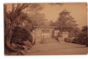 Osaka Japan Postcard 1915-1930 Osaka Castle Monument View