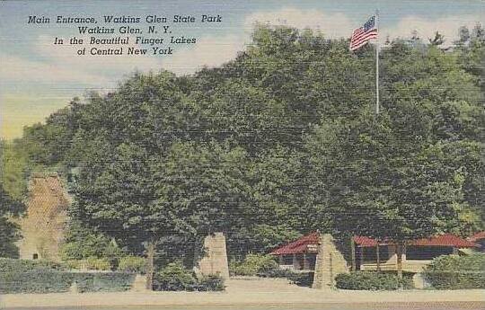 New York Walkins Glen Main Entrance Walkins Glen State Park