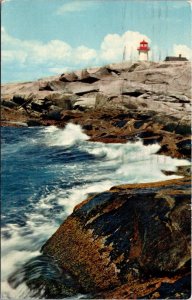 Lighthouses Breakers At Peggy's Cove Nova Scotia Canada 1956