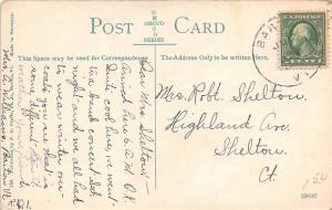 Barton Vermont~Barton Academy & School Street~Men on Sidewalk~c1910 Postcard