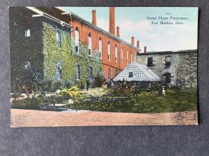 Green House Penitentiary Fort Madison IA Litho Postcard H1328081448