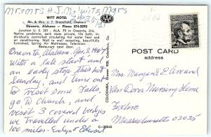 Postcard AL Oneonta Witt Motel R03