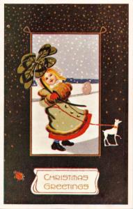 LOT OF 5 REPRODUCTION-CHRISTMAS POSTCARDS