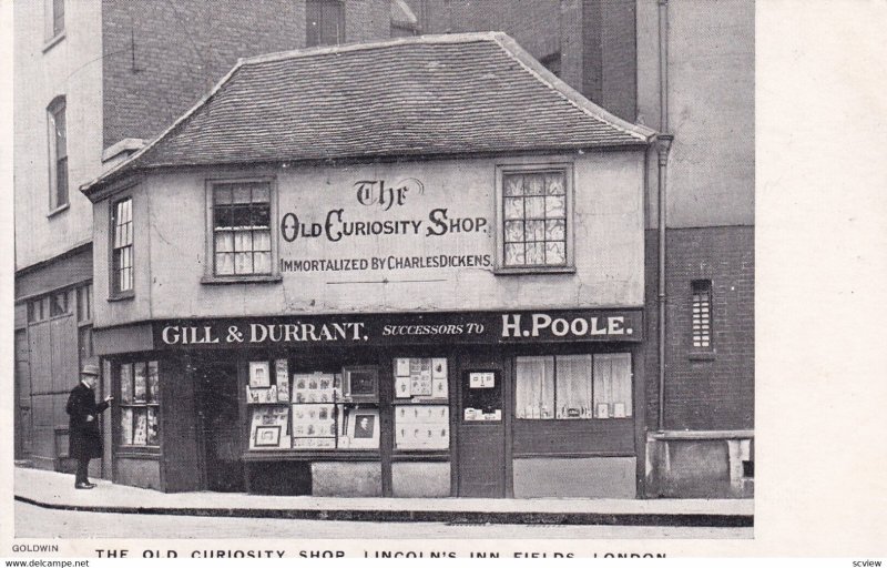 LONDON, England, 1900-1910s; The Old Curiosity Shop, Lincoln's Inn Fields