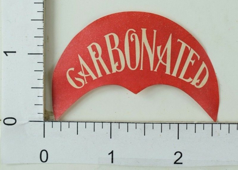 Victorian Soda Bottle Label Carbonated Red Fabulous F30