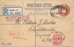 Entier Postal Stationery Postal Britain Great Britain 3 p + 1p London for Cha...