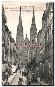 Old Postcard The Picturesque Auvergne Clermont Ferrand Street Bold and the Ca...