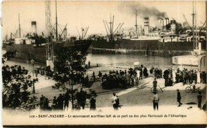 CPA AK Steamers in the Harbour - Saint-Nazaire SHIPS (911585)