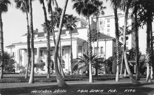 RPPC WHITEHALL HOTEL Palm Beach, Florida Real Photo ca 1940s Vintage Postcard