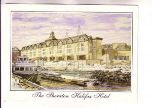 Artist Peter Bresnen, Watercolour The Sheraton Hotel, Halifax, Nova Scotia,