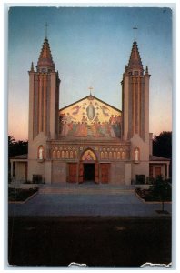 1960 St. Anthony's Catholic Church Mosaic Marian Long Beach California Postcard