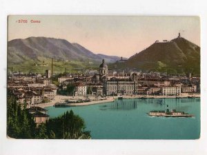 3080876 ITALY Como & ship view Vintage colorful PC