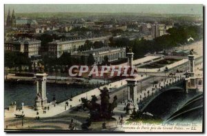 Paris-Le Pont Alexander - Panorama taken of the Grand Palais -Carte Old Post